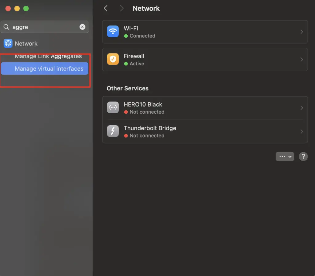 manage virtual interfaces