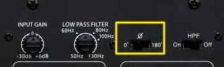 studio monitor phase switch